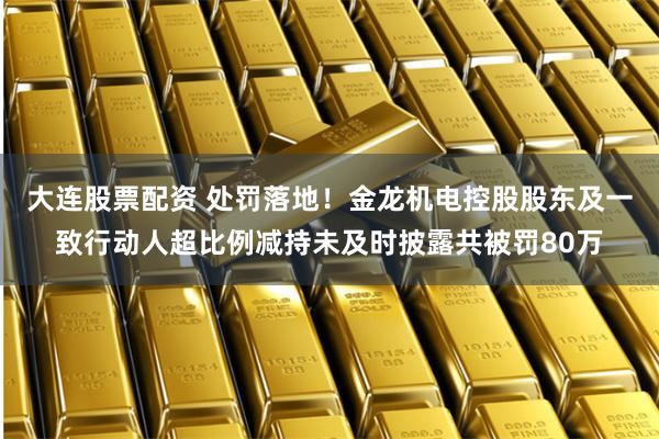 大连股票配资 处罚落地！金龙机电控股股东及一致行动人超比例减持未及时披露共被罚80万